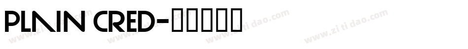 Plain Cred字体转换